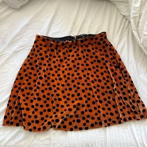 Madewell Velvet Polka Dot Mini Skirt
